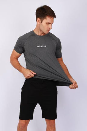 Veleur Endurance T-Shirt für Herren, atmungsaktives Fitnessshirt mit rundem Ausschnitt und Regular Fit, ideal für Training und Alltag.