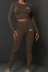 Veleur Curve Long Sleeve, nahtloses Design für Damen mit Daumenlöchern, elastisch und atmungsaktiv, ideal für Fitness und Freizeit.