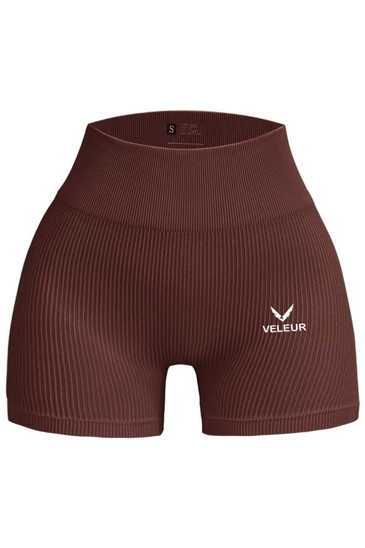 Veleur Harmony Shorts, nahtloses Design, hochgeschnittener Bund, weiches elastisches Material, ideal für Workouts und Freizeit, in verschiedenen Farben erhältlich.