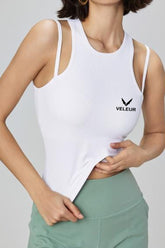 Veleur Vibe Top, elegantes, körpernahes Design, aus 78% Nylon und 22% Spandex, ideal für Gym und Alltag